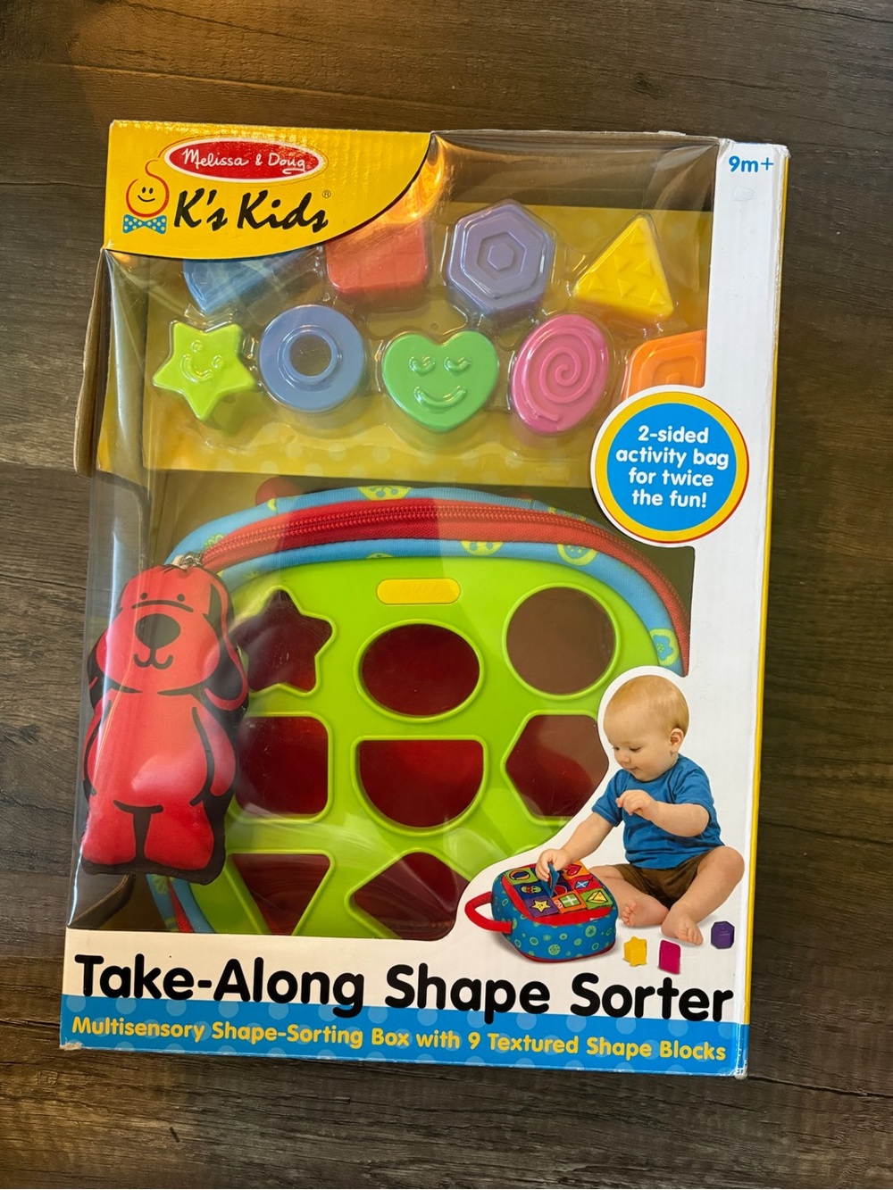 Melissa & Doug Multicolor Take-Along Shape Sorter - Green Main Panel
